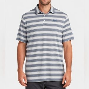 Under Armour Navy Microstripe Performance Polo Shirt Men’s XL